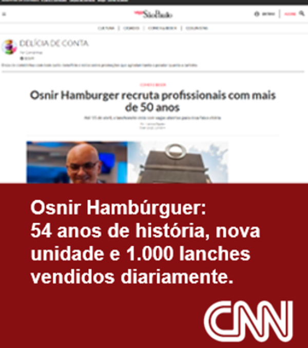 CNN Brasil — Osnir Hambúrguer: 54 anos de história, nova unidade e 1.000 lanches vendidos diariamente